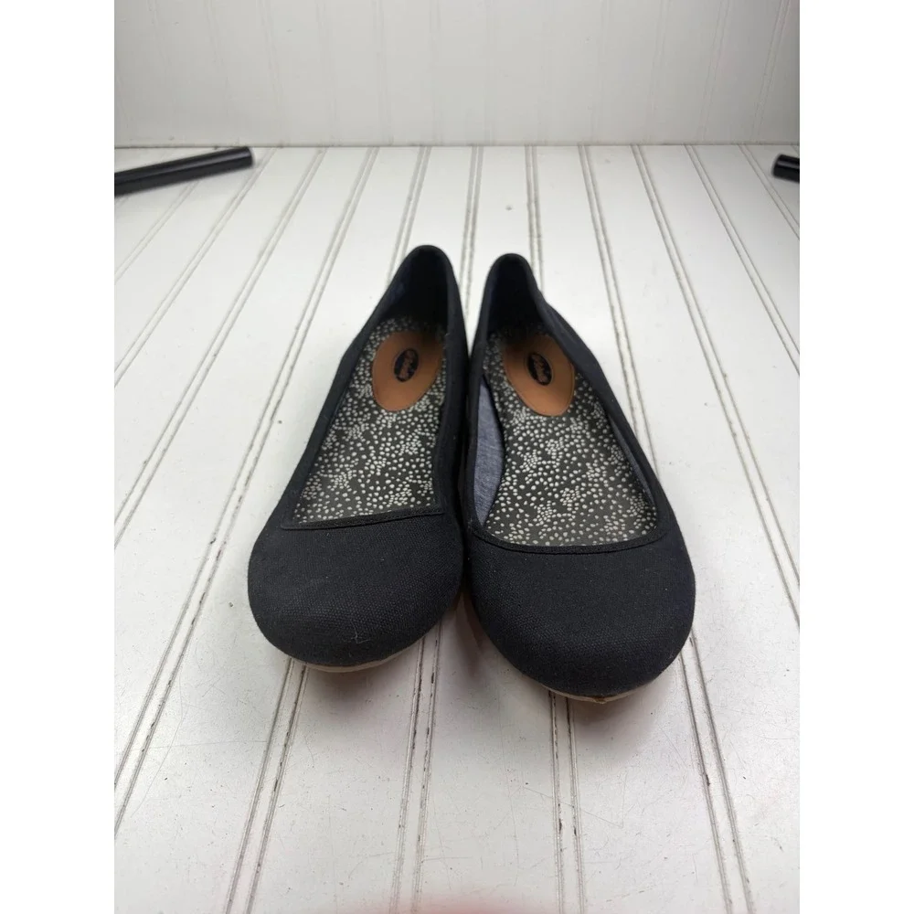 Dr. Scholl's Black Canvas Comfort Slip On Ballet Flats Women's Size 7M